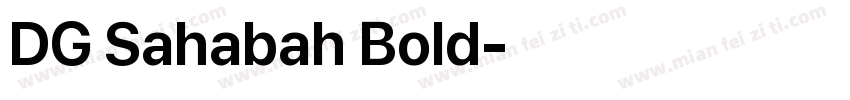 DG Sahabah Bold字体转换